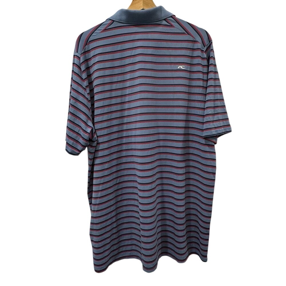 KJUS Golf Polo Mens 2XL Striped Performance Athletic Luxury Sport Shirt - Picture 2 of 7